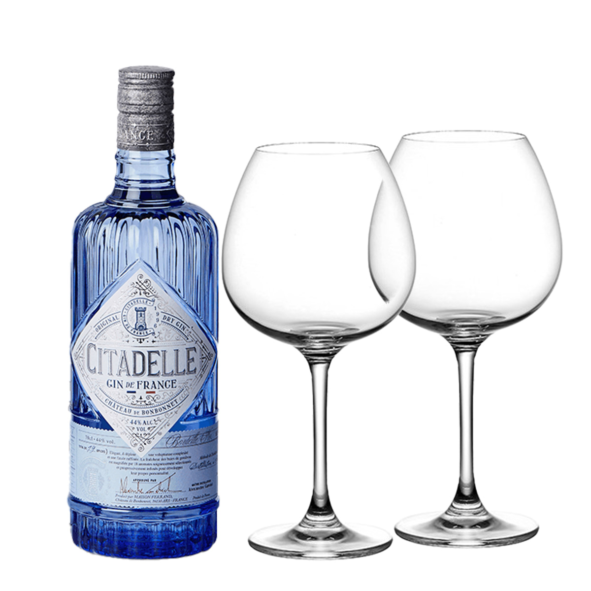 Citadelle Gin 750ml. + 2 Copas de Cristal