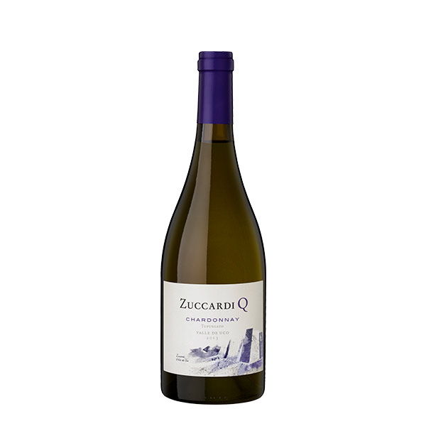 Botella de vino blanco Zuccardi Q Chardonnay