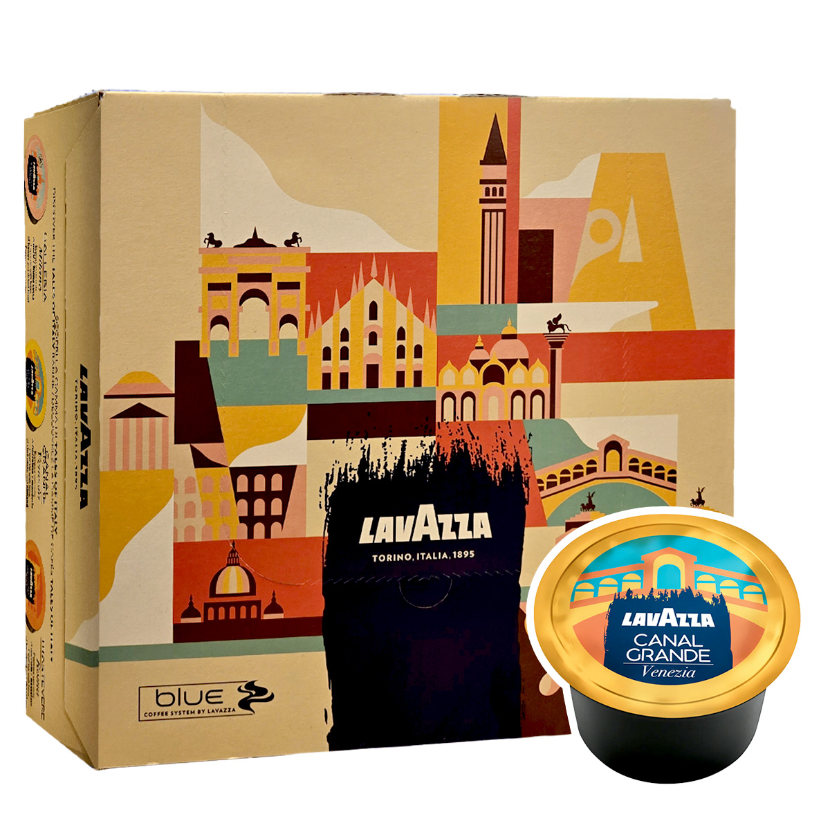 Lavazza Café BLUE Canal Grande Venezia x 100 Cápsulas - Compatibles con Cafeteras Lavazza BLUE