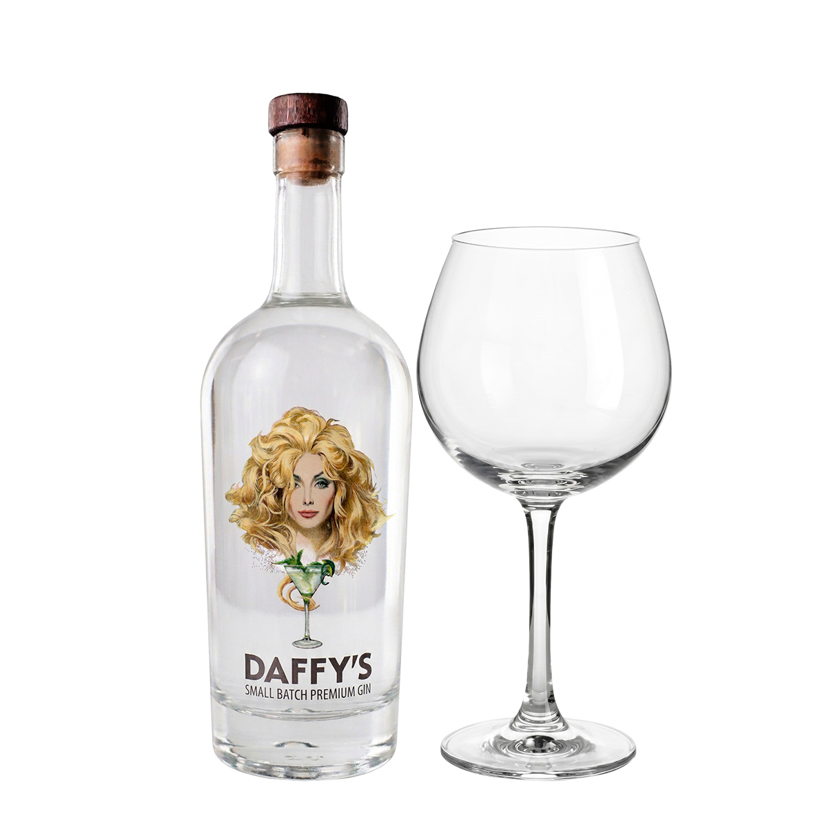 Daffy´s Premium Gin 700 ml + Copa de Cristal para Gin Tonic