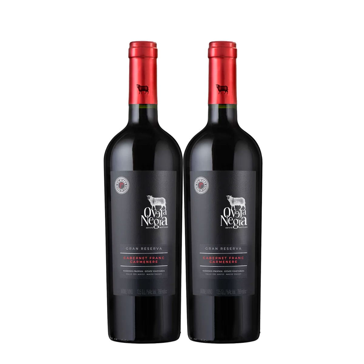 Oveja Negra Gran Reserva Cabernet Franc Carmenere 750 ml x 2 Botellas