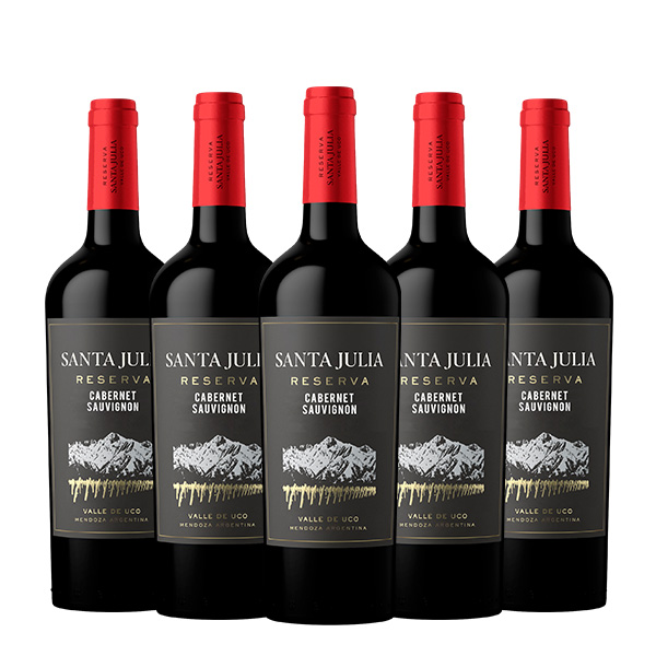 Santa Julia Cabernet Sauvignon Reserva 750 ml. x 5 Botellas