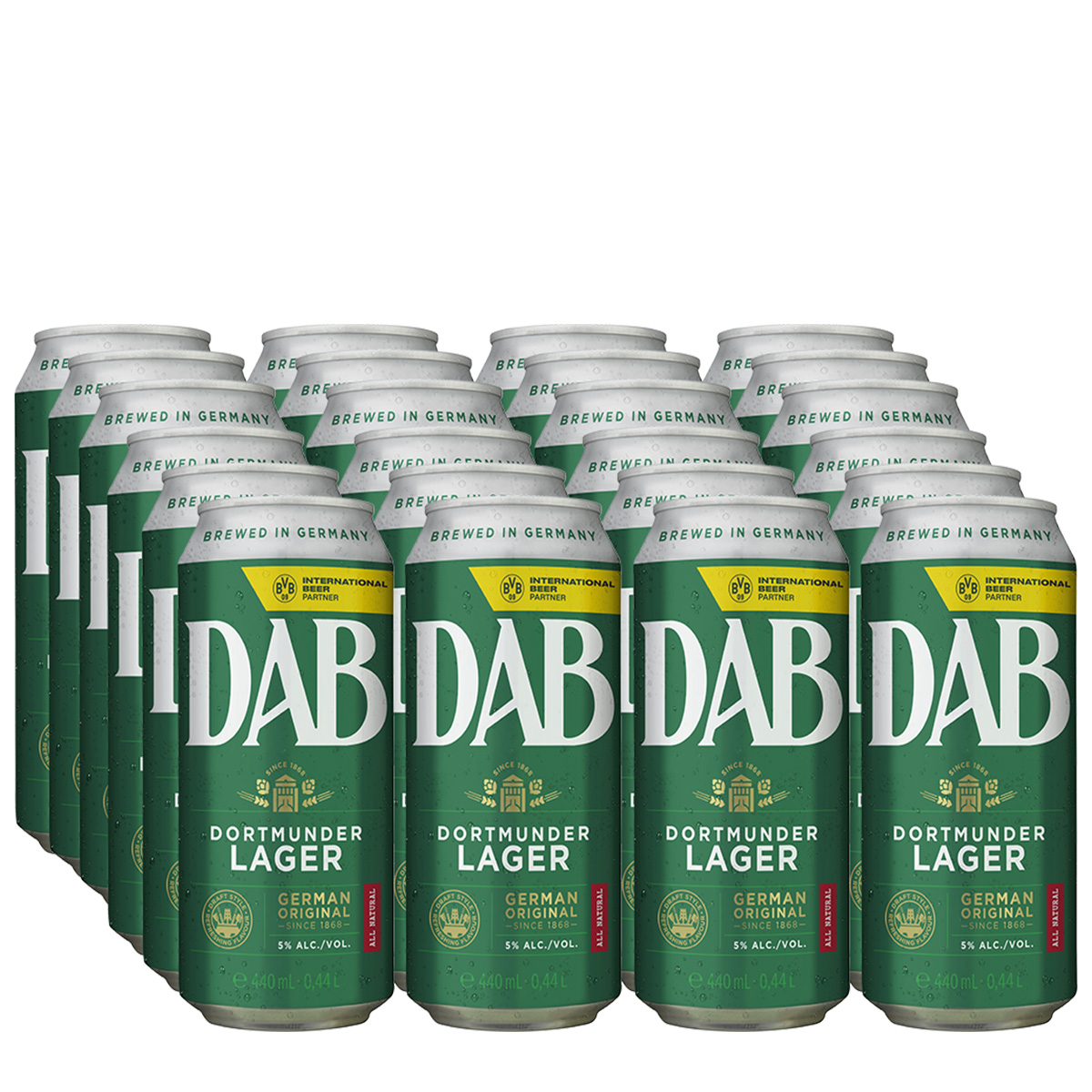 DAB Dortmunder Cerveza Alemana 500 ml x 24 Latas