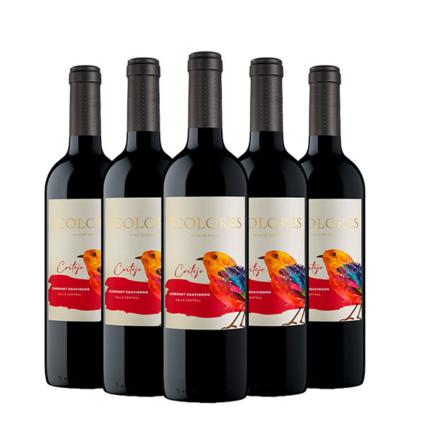 7 Colores Cabernet Sauvignon 750 ml x 5 Botellas