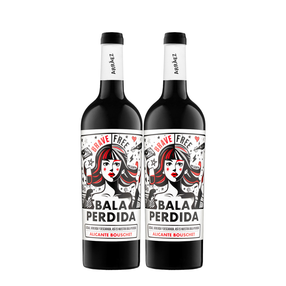 Vino Arráez Bala Perdida Tinto 750 ml x 2 Botellas
