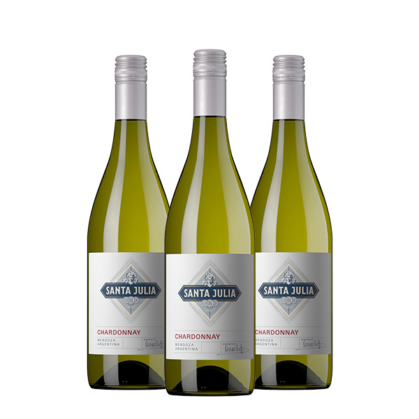 Santa Julia Chardonnay 750 ml. x 3 Botellas.