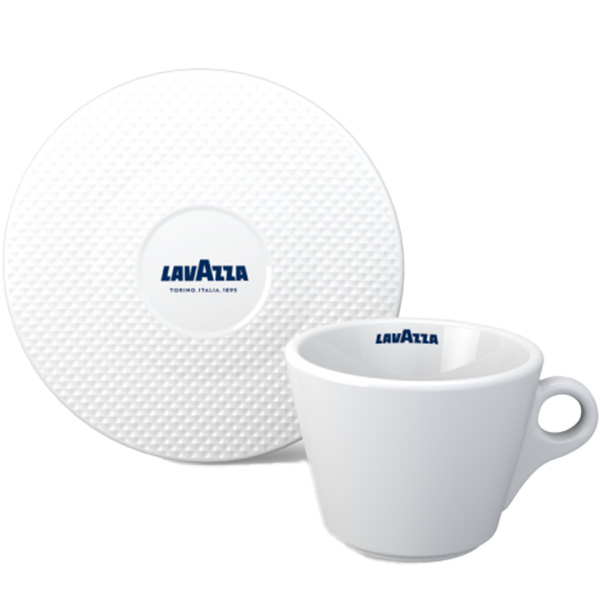 Set Cappuccino Lavazza Premium - Taza y Plato de Porcelana