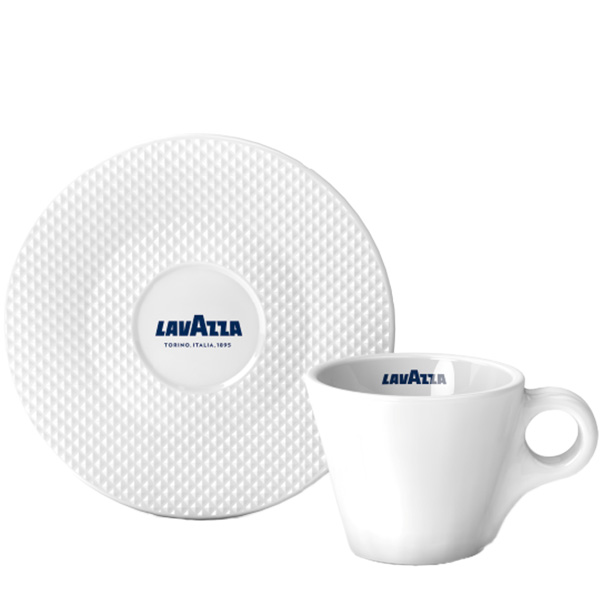 Set Espresso Lavazza Premium - Taza y Plato de Porcelana
