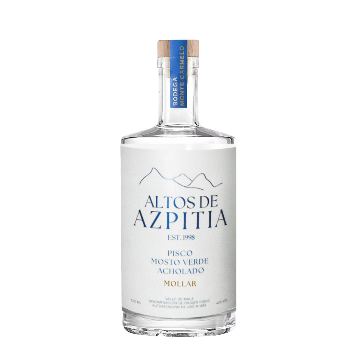 Altos de Azpitia Pisco Mosto Verde Mollar 500 ml.