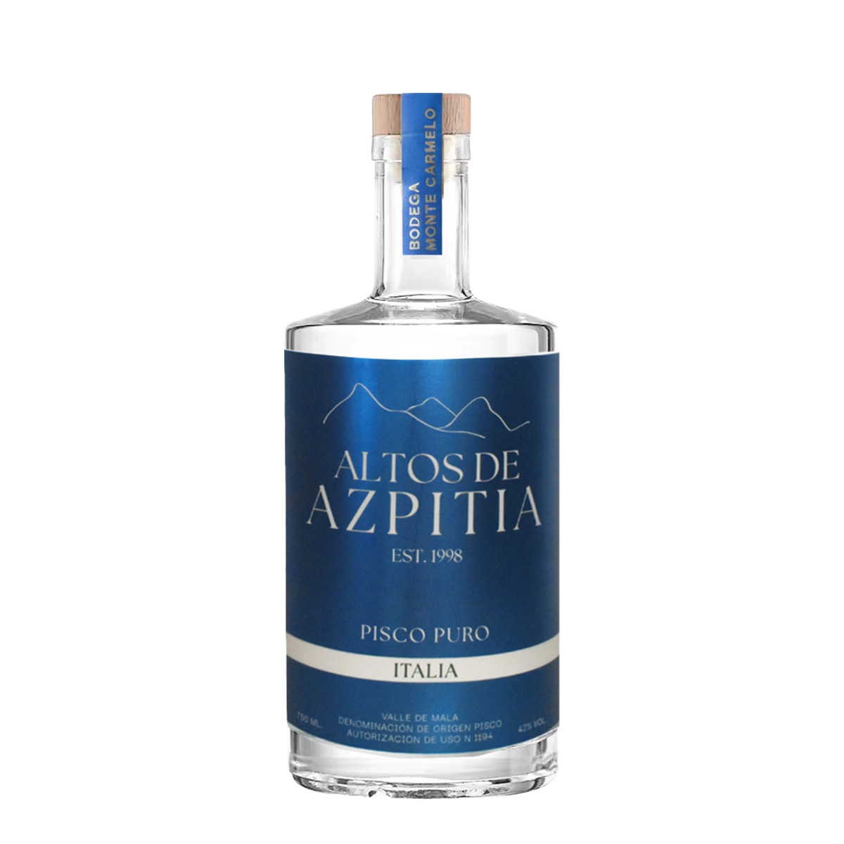 Altos de Azpitia Pisco Puro Italia 750 ml.