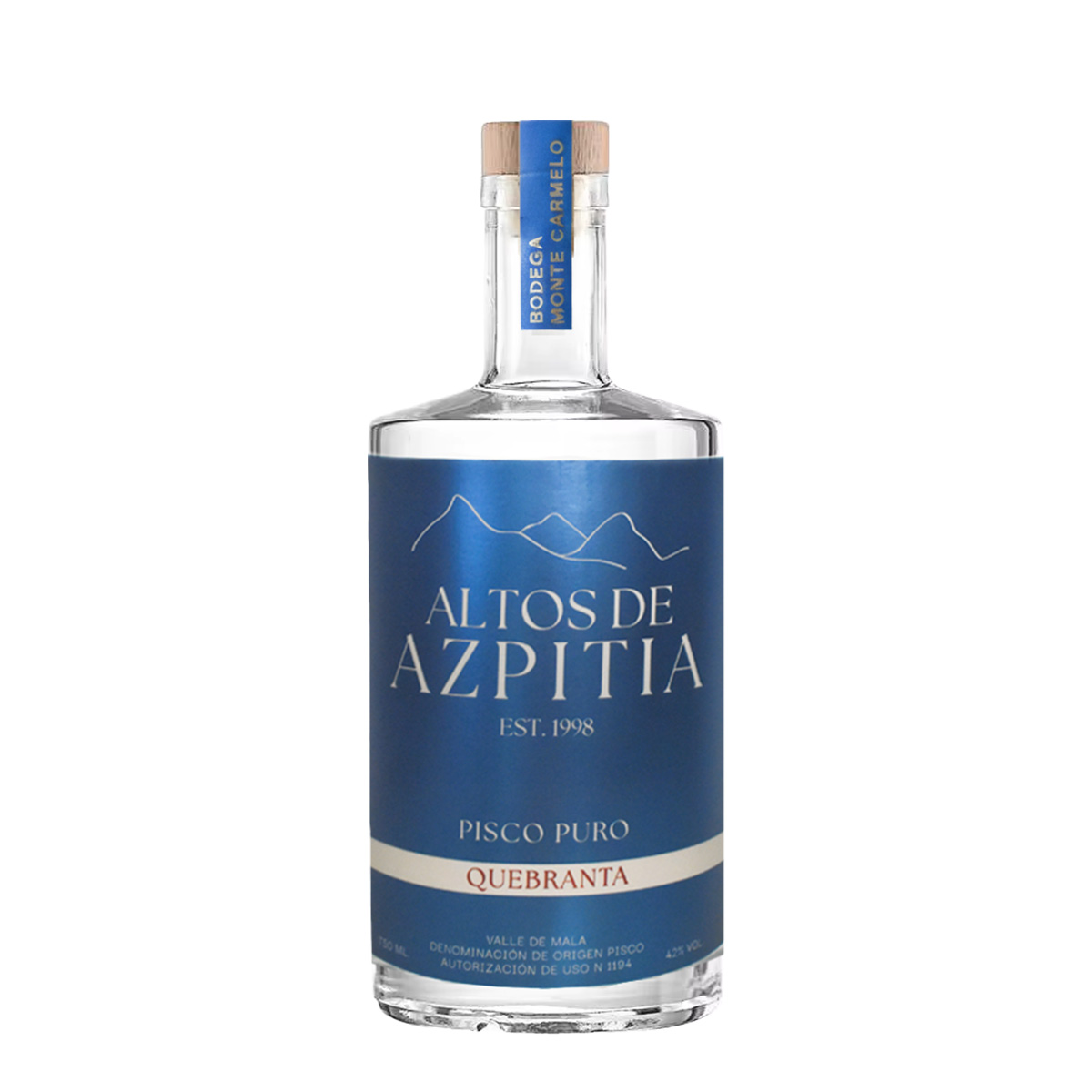 Altos de Azpitia Pisco Puro Quebranta 750 ml.