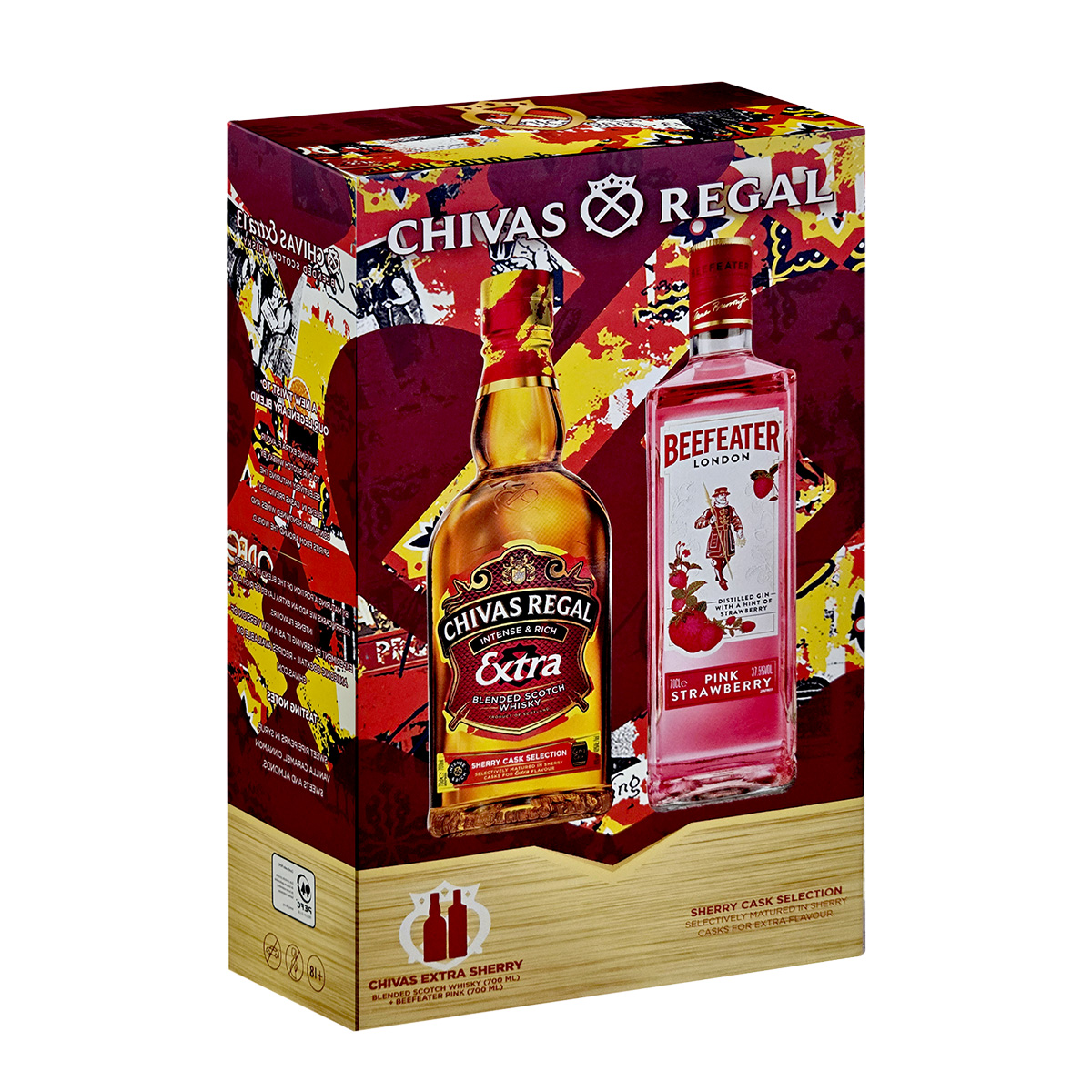 Pack Chivas Regal Extra Sherry 700ml. + Beefeater Pink 700ml.