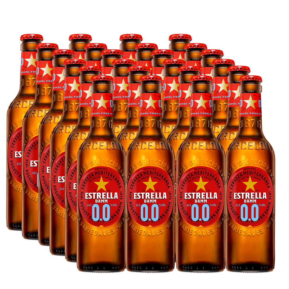 Estrella Damm 0.0% 330 ml. (Sin Alcohol) x 24 Botellas