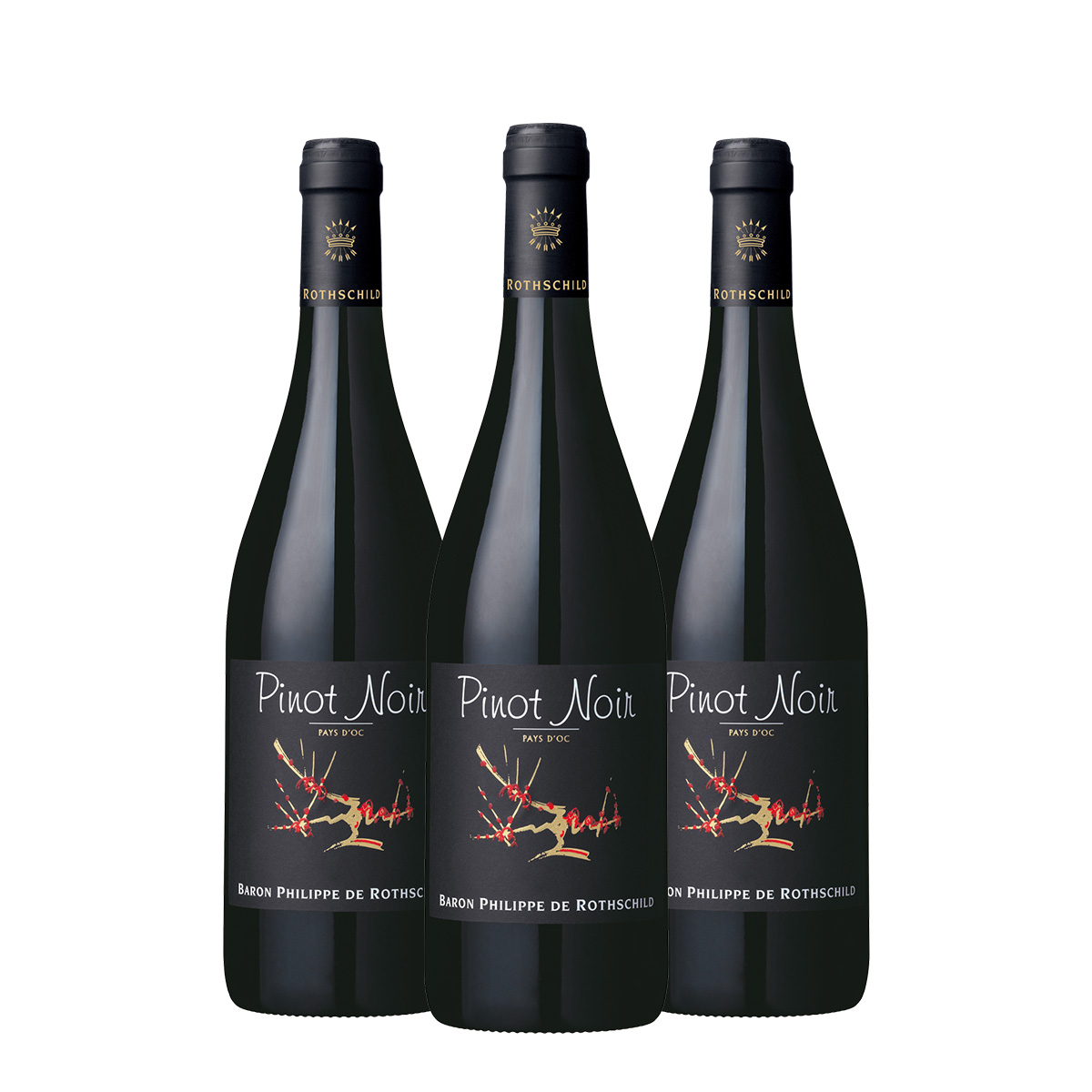 Baron Philippe de Rothschild Pinot Noir Pays d'Oc 750ml x 3 Botellas