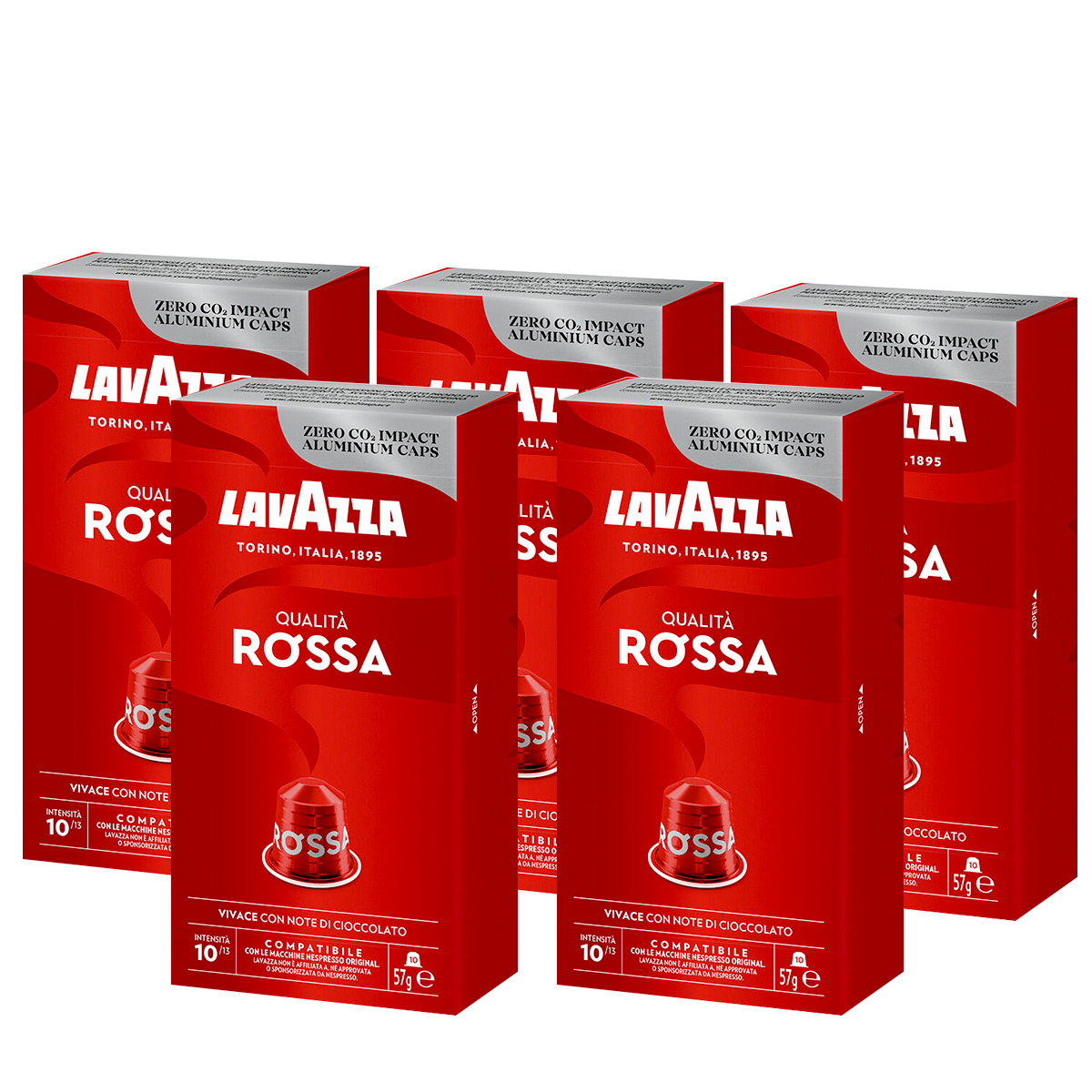 Lavazza Cápsulas de Café Qualità Rossa Compatible con Nespresso®Original. x 50 Cápsulas