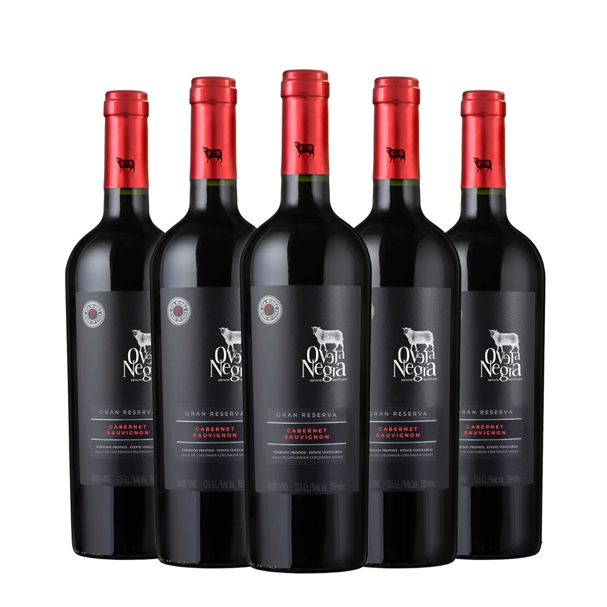 Oveja Negra Gran Reserva Cabernet Sauvignon 750 ml x 5 Botellas
