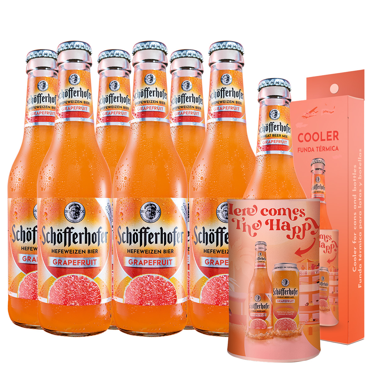 Schöfferhofer Toronja 330ml. x 6 Botellas + REGALO: Cooler/Funda Térmica