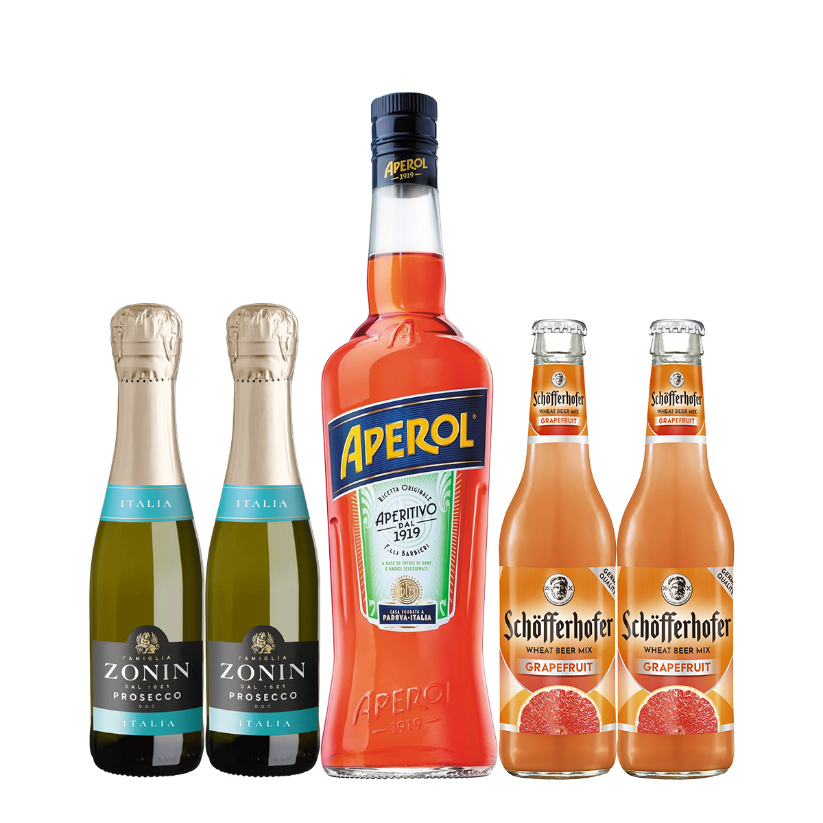 Ultimate Spritz Pack: Aperol + Schofferhofer Toronja + Prosecco Zonin