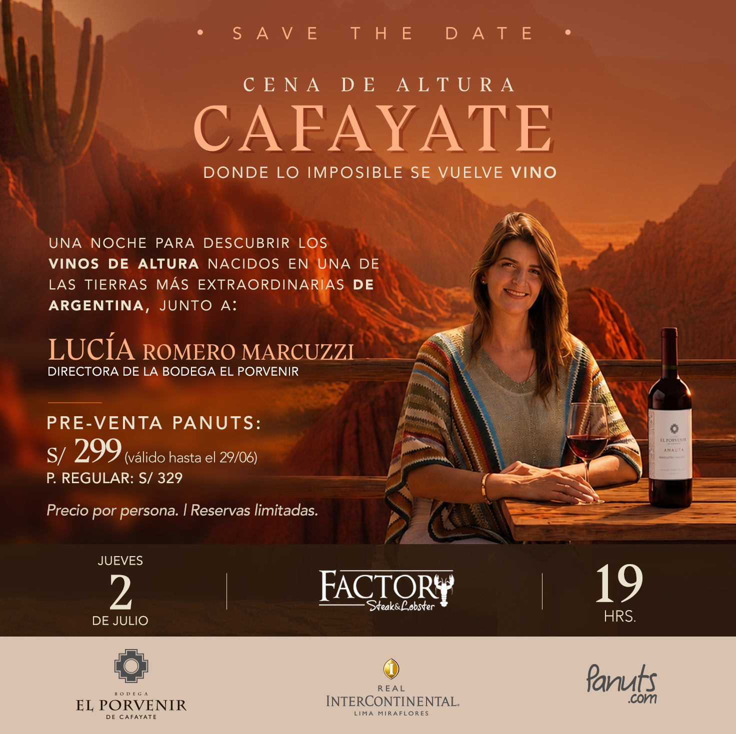 Cena de Altura - Cafayate, donde lo imposible se vuelve vino