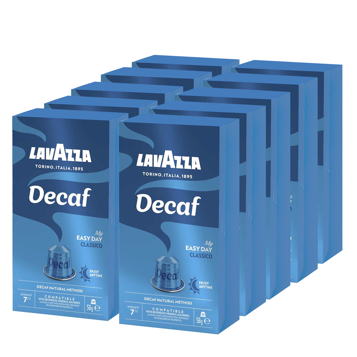 Lavazza Cápsulas de Café Decaf (Descafeinado) Clásico Compatible con Nespresso®Original. x 100 Und.