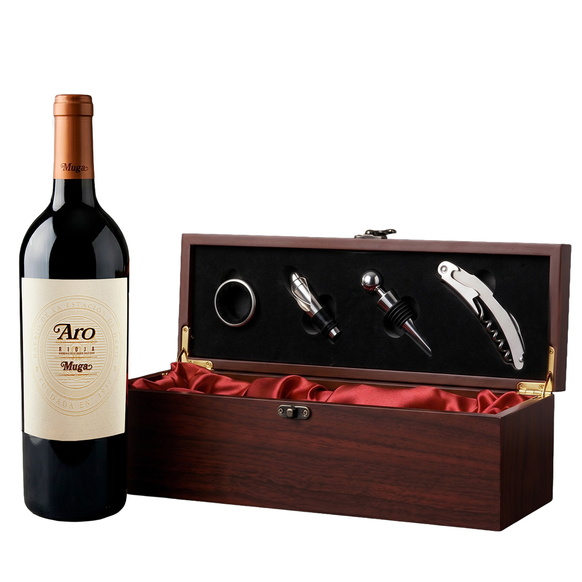 Muga Aro 750 ml. (2021) | 100 Puntos. + REGALO: Estuche de Madera para Vino con Accesorios